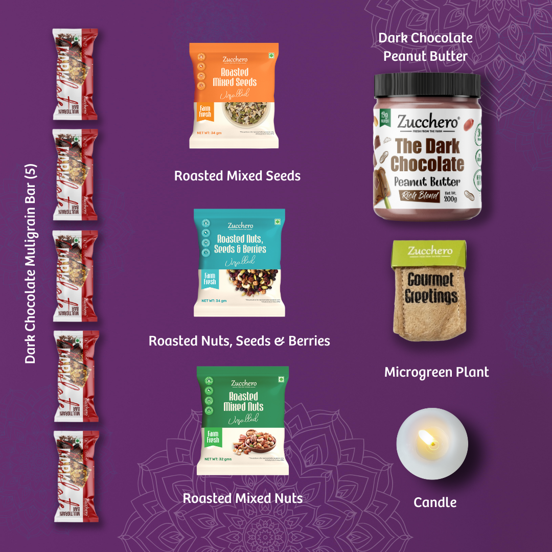 Zucchero Wholesome Diwali Gift Hamper- 8 item combo (490 g)