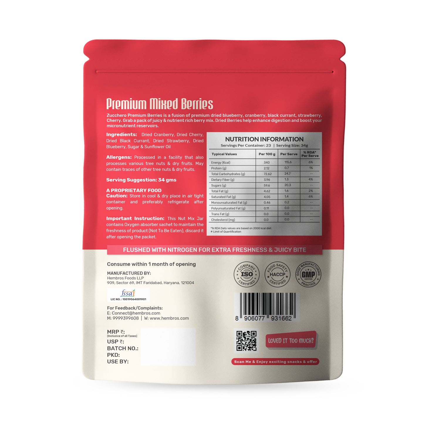 Mixed Berries (Blueberry, Cranberry, Black Currant, Strawberry, Cherry)