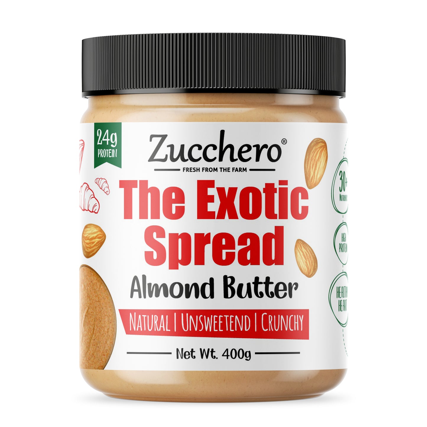 100% Almond Butter | Crunchy | Vegan | The Exotic Spread