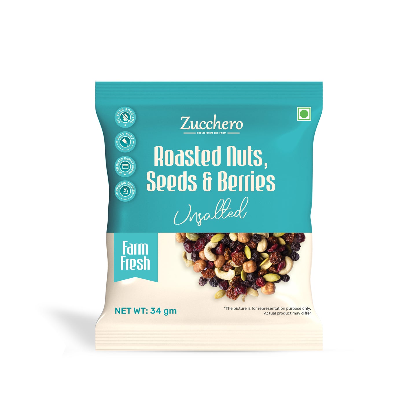 Roasted Nuts, Seeds & Berries | Unsalted | No Salt (Mix of 14 Nuts, Seeds & Berries)