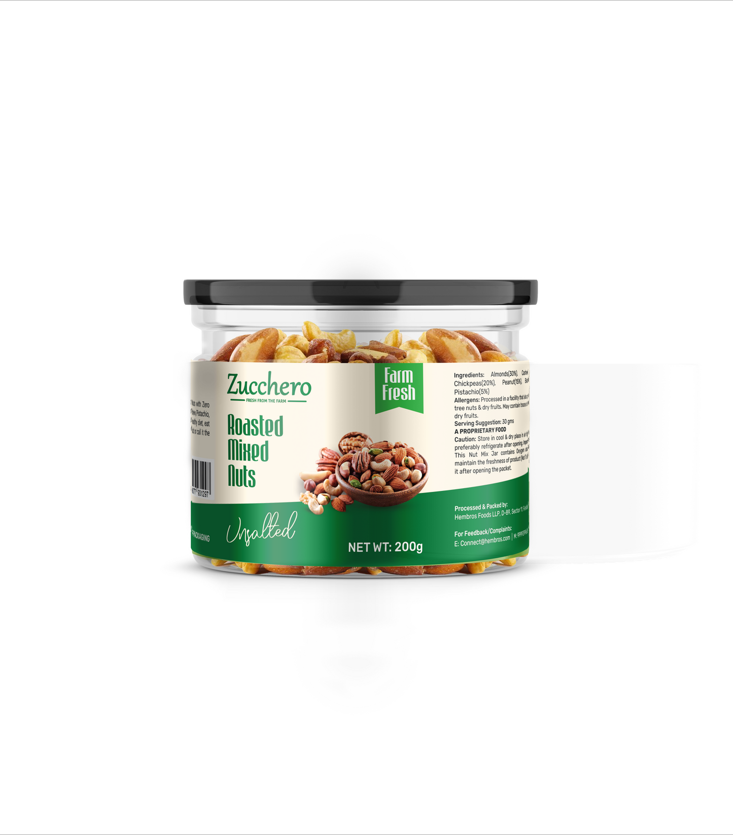 Roasted Mixed Nuts (Almonds, Cashews, Peanuts, Pistachios)