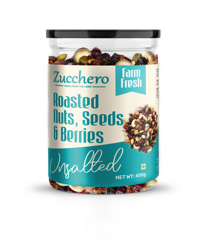 Roasted Nuts, Seeds & Berries | Unsalted | No Salt (Mix of 14 Nuts, Seeds & Berries)