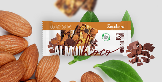 Multigrain Choco Almond Granola Bars [Whole Oats + Hi-Fiber] - Pack of 10