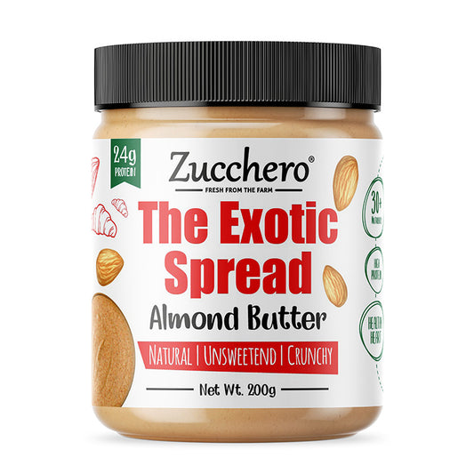 100% Almond Butter | Crunchy | Vegan | The Exotic Spread