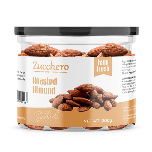 Premium California Roasted Almonds | Lightly Salted | Oil-Free Roasting