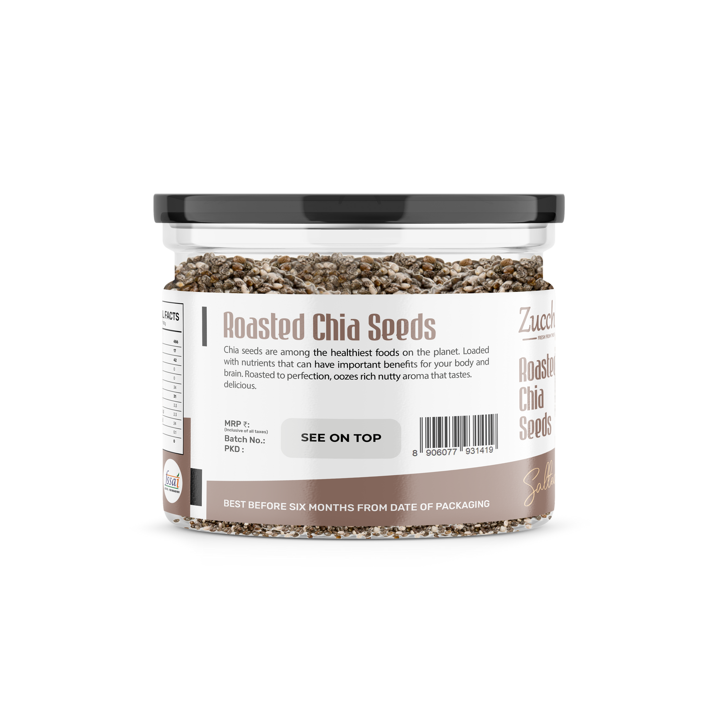 Roasted Chia Seeds | Lightly Salted | Slow baked