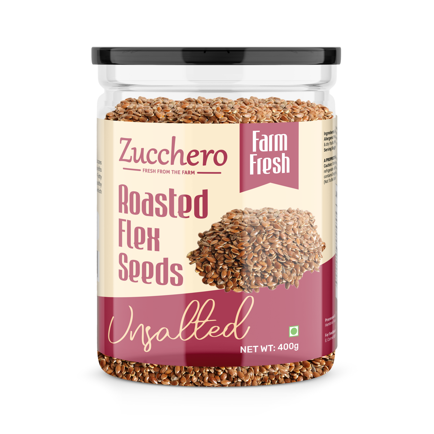 Roasted Flax seeds | Unsalted | Oil-Free | Slow baked