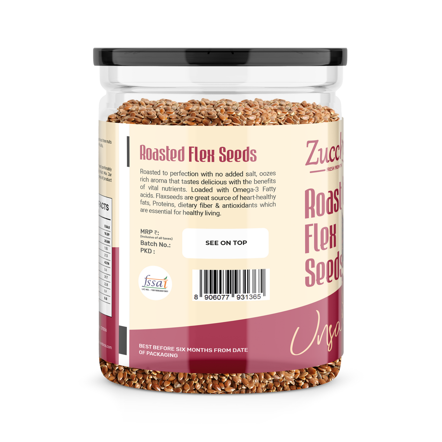 Roasted Flax seeds | Unsalted | Oil-Free | Slow baked