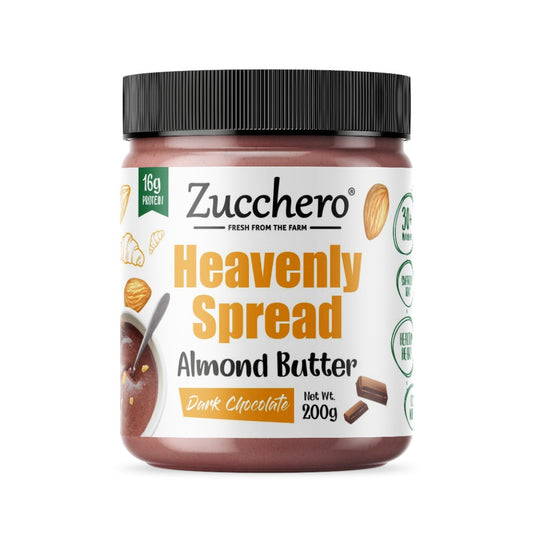 Dark Chocolate Almond Butter | Crunchy | Vitamin E | Heavenly Spread