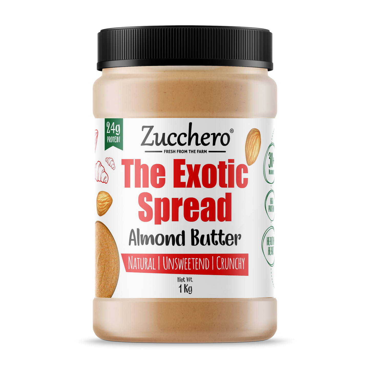 100% Almond Butter | Crunchy | Vegan | The Exotic Spread